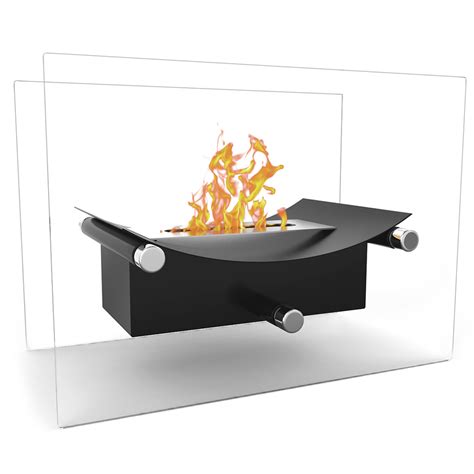 Regal Flame Arkon Tabletop Portable Bio Ethanol Fireplace In Black