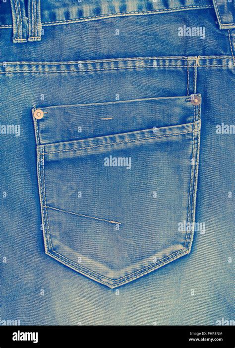 Blue Jeans Pocket Stock Photo Alamy