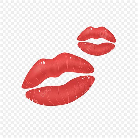 Lip Illustration Hd Transparent Red Lips Sexy Lips Cartoon Illustration Hand Drawn Valentine