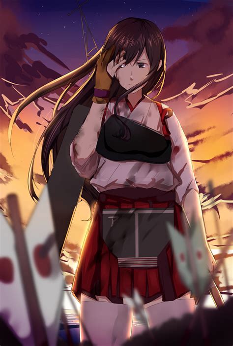 Ashiwara Yuu Akagi Kancolle Kantai Collection 10s 1girl Arrow