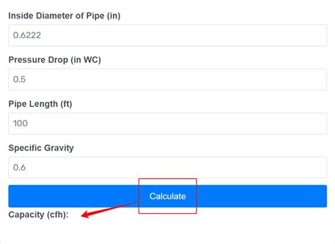 Free Psi Natural Gas Pipe Sizing Calculator In