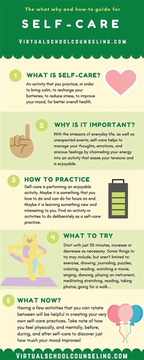 Self Care Infographic Self Care Worksheets Living Skills Counseling