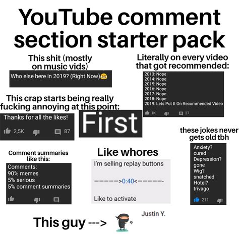 Youtube Comments Section Starter Pack Rstarterpacks Starter Packs Know Your Meme