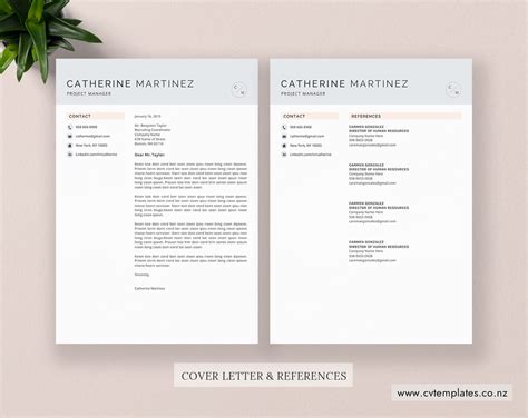 Use a cover letter template to stand out and get more interviews. CV Template for MS Word, Curriculum Vitae, Modern ...