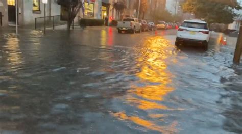 Hoboken Residents And Commuters Urged To Stay Off Roads As Rain Storm