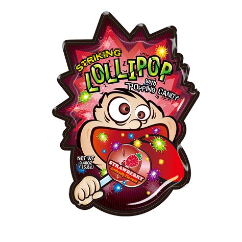 Striking Lollipop With Popping Candy 138g Strawberry Flavor