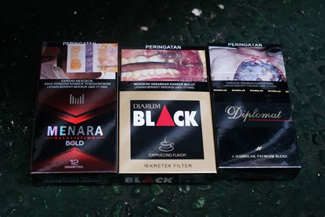 Bungkus Rokok Berbagai Jenis Kretek Dari Pabrikan Indonesi Rokok