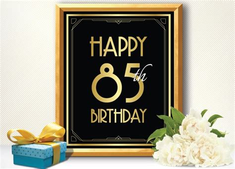 Happy 85th Birthday 85th Birthday Decoration 85th Birthday