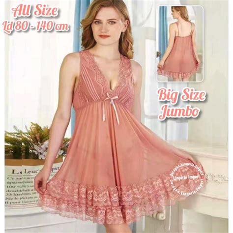 Jual Baju Tidur Wanita Sexy Lingerie Dress Transparan Set G String Bisa