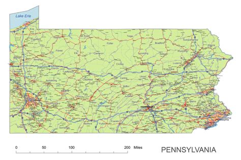 Road Map Of Pennsylvania