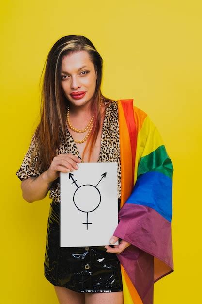 Premium Photo Transsexual Male Portrait Conceptual Support For Gay People Lesbians Transgender
