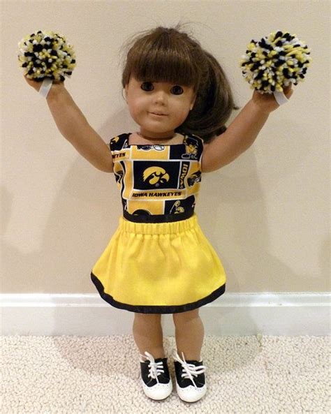american girl doll cheerleader iowa hawkeyes football etsy american girl doll american girl