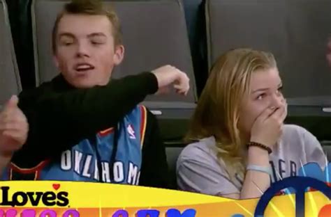 brother sister shown on kiss cam makes for awkward moment video the sports daily
