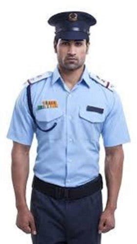 Cotton Security Guard Uniform Size L Xl Xxl Color Sky Blue Dark