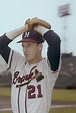 Warren Spahn of the Milwaukee Braves poses for this photo before an ...