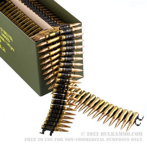 500 Rounds Of Bulk 762x51 Linked Ammo By Sellier And Bellot 147gr Fmj M80