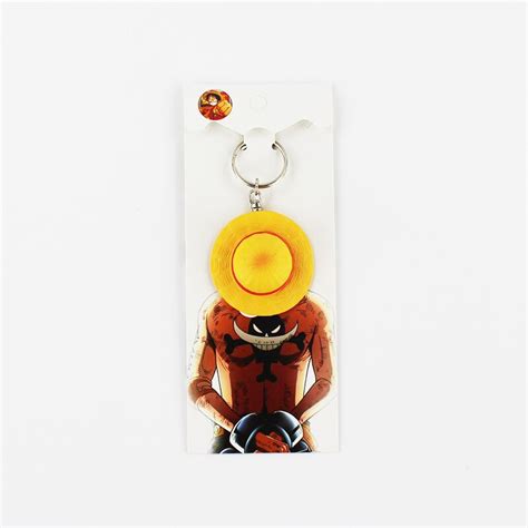 45cm Anime One Piece Luffy Straw Hat Keychains Pvc Pendant Keychain