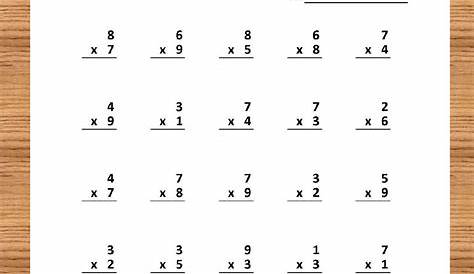 Multiplication Worksheets Pdf