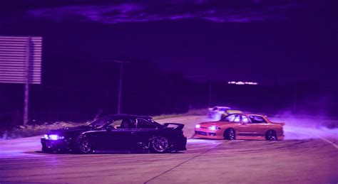 Nighttime Track Racing With JDM Cars