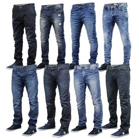 This five pocket style has a high waist and narrow leg. Mens Denim Slim/Regular Fit Jeans By Brave Soul | eBay