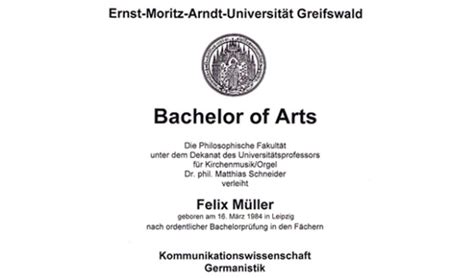 The bachelor of arts (ba) program blends theory and practice, starting with foundational courses then applying to an undergraduate pathway. Bachelor-of-Arts-Zeugnis-Felix-Mueller | SEO und Webdesign ...