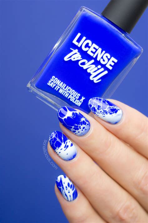 Bright Blue Nail Polish License To Chill Sonailicious