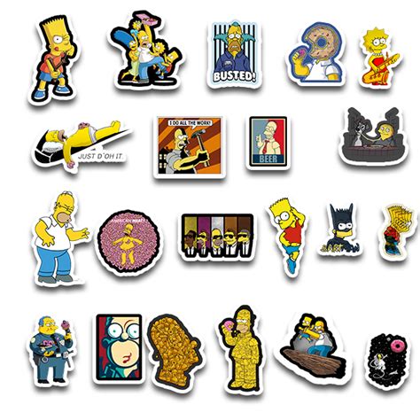 21 Stickers The Simpsons Pack Stickers Shop Maroc