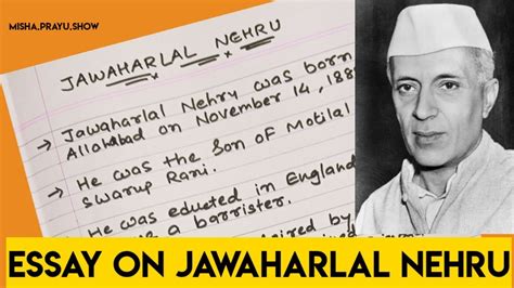 Essay And Speech On Jawaharlal Nehru In English 10 Lines About