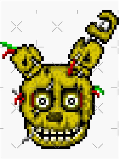 Five Nights At Freddys 3 Pixel Art Springtrap Sticker For Sale