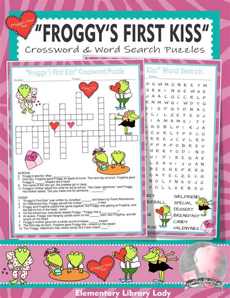 Froggy S First Kiss Activities London Crossword Puzzle And Word Searches Teaching Fun