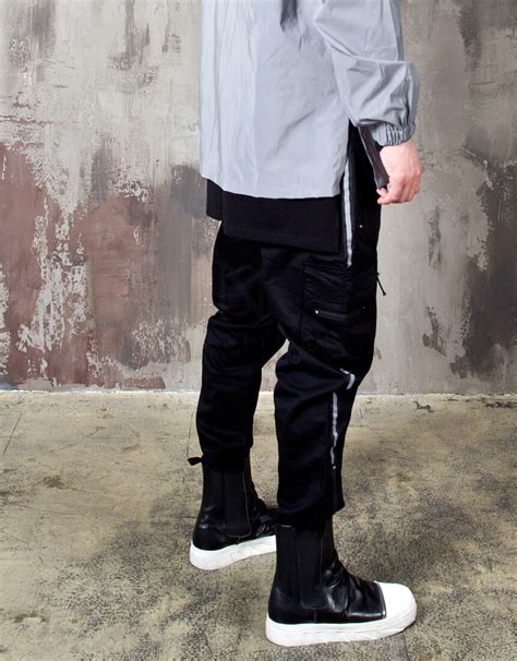 Bottoms Reflective Line Accent Baggy Pants 357 For