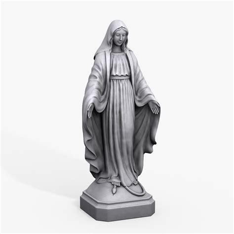 Estatua De La Virgen María Modelo 3d 49 Max Obj Free3d