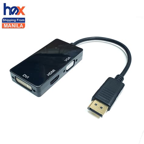 Multi Function Displayport Dp To Hdmidvivga Male To Female 3 In 1