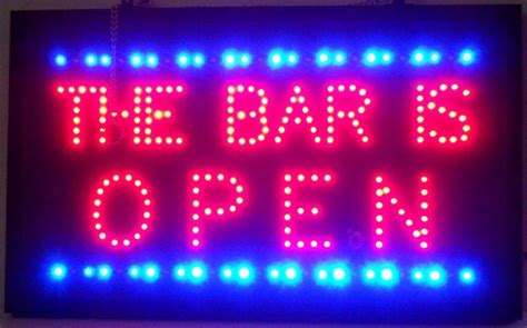 Bar Is Open Led Sign Open Led Signs Everything Neon
