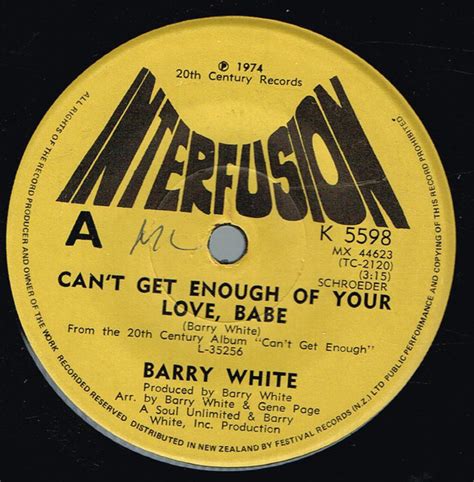 Barry White Cant Get Enough Of Your Love Babe 1974 Vinyl Discogs