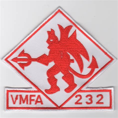 Collectibles And Art Vmfa 232 Red Devils Squadron Patch Plastic Backing