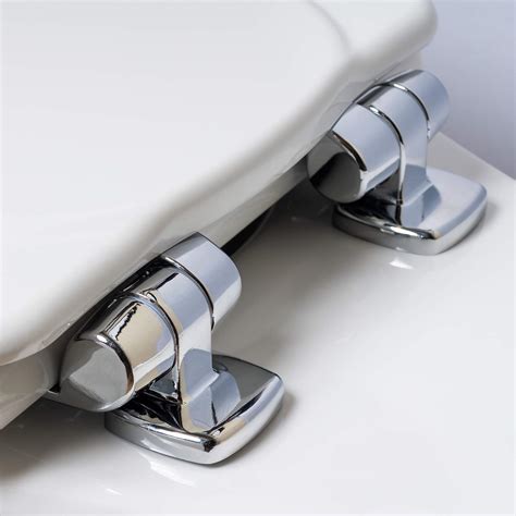 Mayfair 830chslb 000 Toilet Seat With Chrome Hinges Will Slow Close And