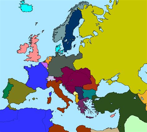 Map Of Europe 1914