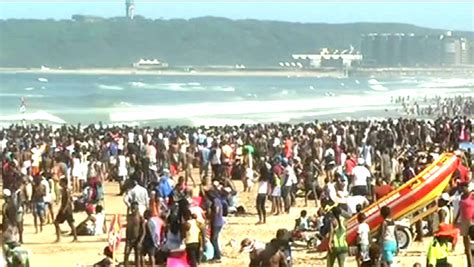 Thousands Of Holidaymakers Descend On Durbans Beaches