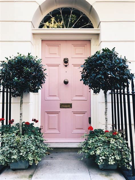 London Classic Door Painted Front Doors Pink Door Pink Front Door