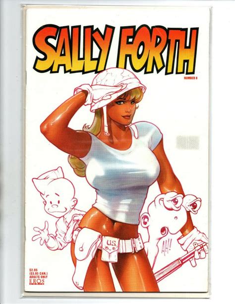 sally forth 8 adam hughes cover wally wood vf comic books modern age eros comix
