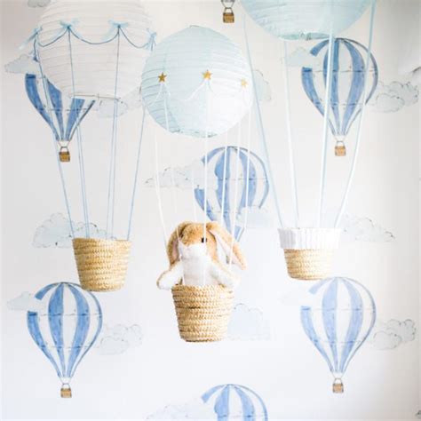 Wallpaper With Blue Air Balloons By Livettes