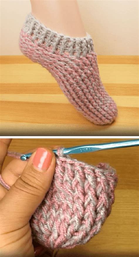 How To Crochet Slipper Socks Free Pattern Beautiful Skills Crochet