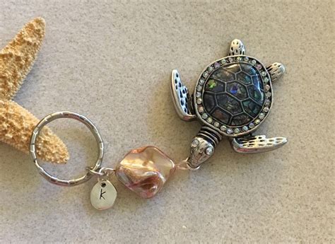 Sale Sea Turtle Keychain Turquoise Jewelry Personalized Etsy