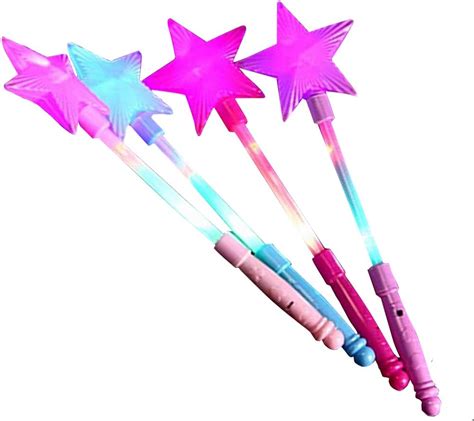 gofypel light up princess star wands fairy flashing wand led stick 1 pack clothing