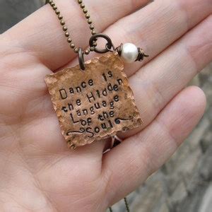Dance Quote Necklace Etsy