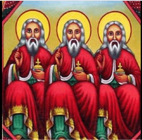 This Is The Holy Trinity Icon Used In Almost All Ethiopian Orthodox