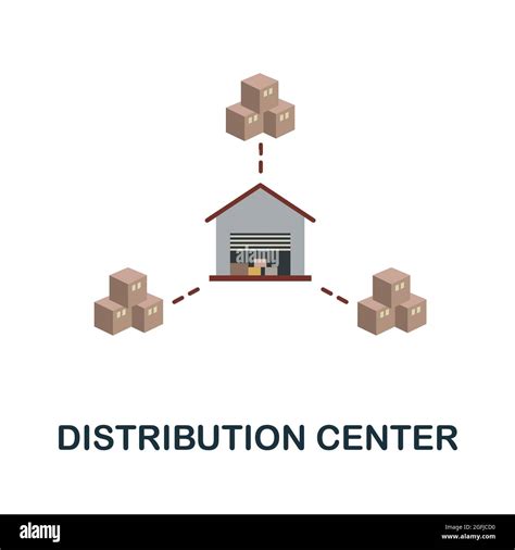 Distribution Center Flat Icon Simple Sign From Logistics Collection