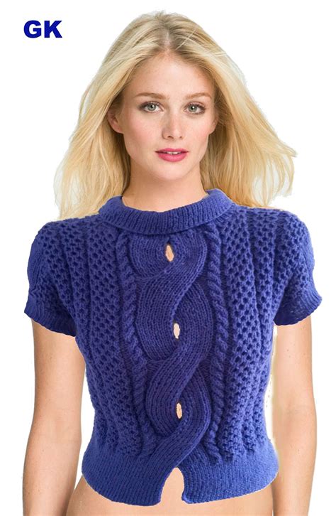 Sales 50 Crossed Cable Honeycomb Vintage Sweater Pattern Sweater Crochet Pattern Knitting