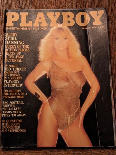 Playboy Magazine Aug Sybil Danning Cover Pictorial Carina